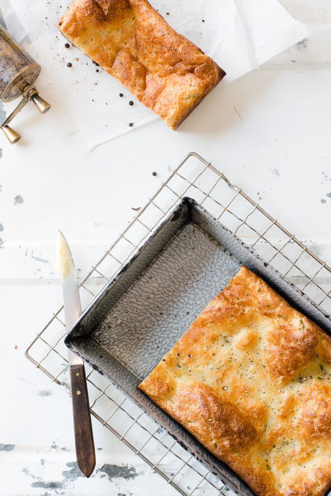 Black Pepper & Chive Popover Bread - The magic of Popovers in a loaf. This stuff is amazing!