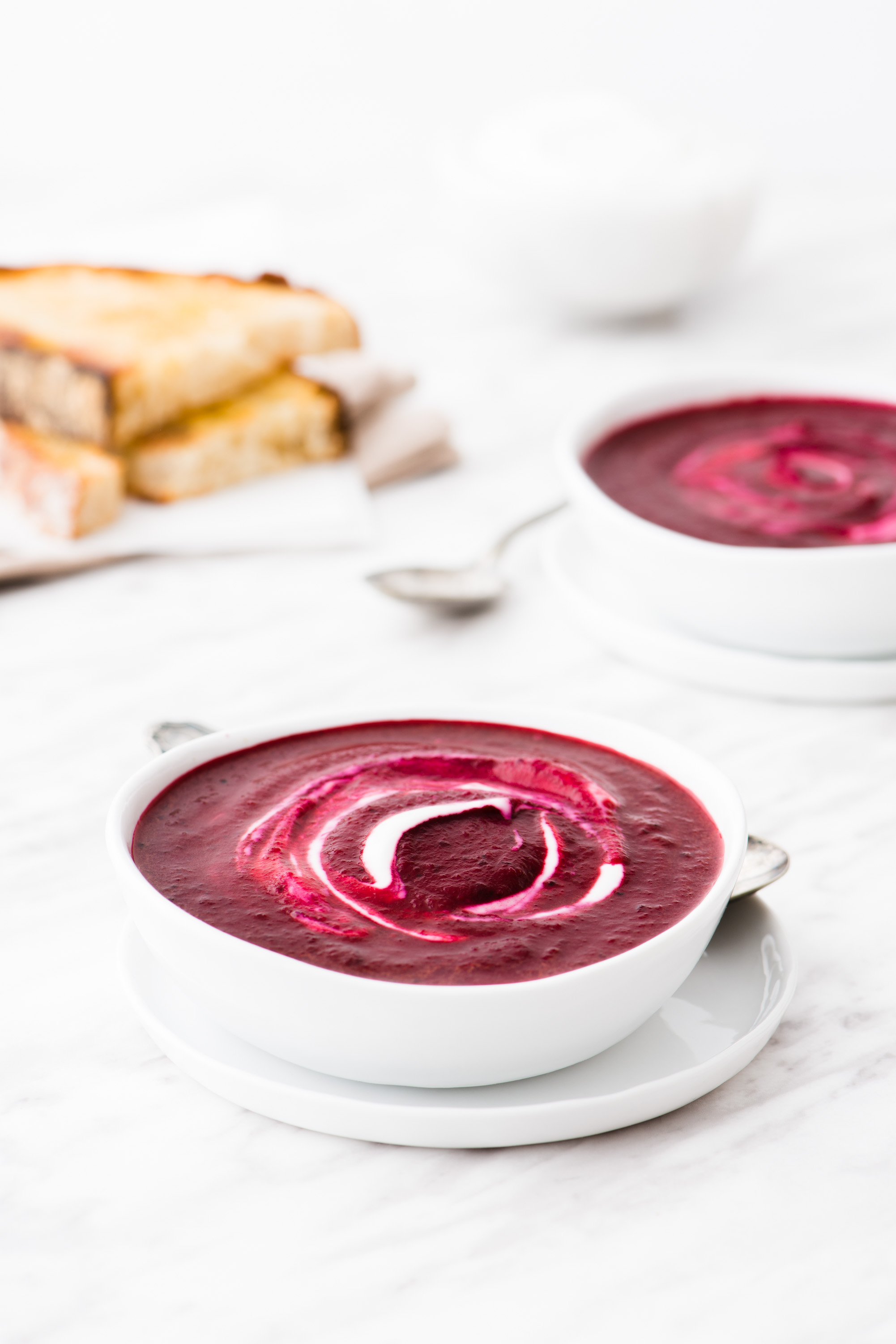 Beet & Zucchini Soup - Beets give everything such a beautiful colour!