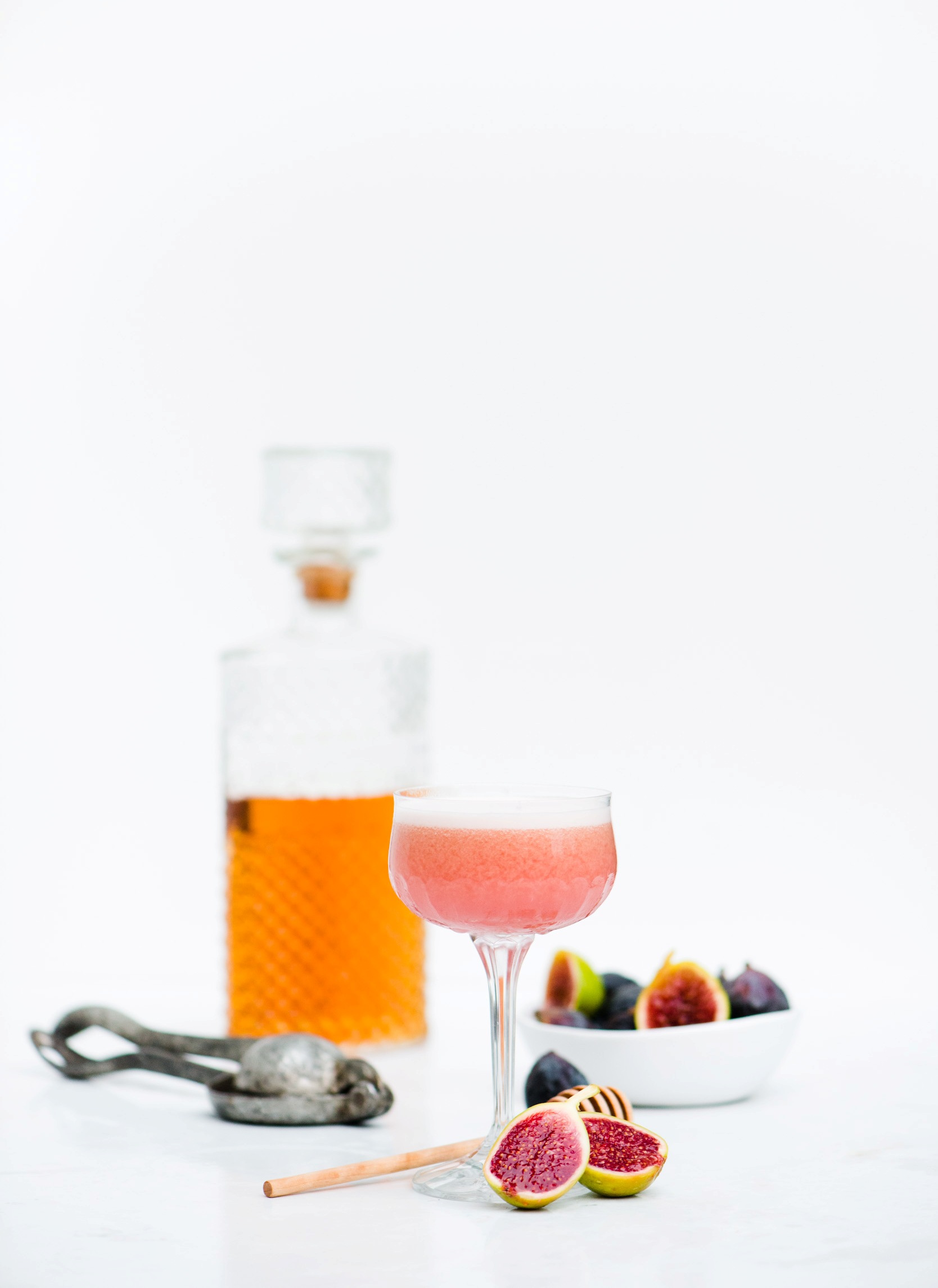 Fig & Bourbon Sour - The figs give this cocktail such a beautiful colour.